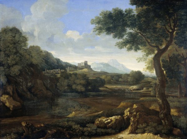 Landscape  by Gaspard Dughet - Hand-Painted Oil Painting Reproduction