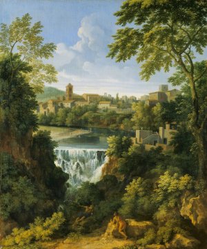 The Falls at Tivoli by Gaspard Dughet Oil Painting