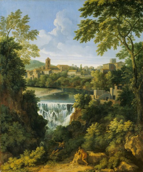 Main Product Photo of The Falls at Tivoli  Painting by Gaspard Dughet