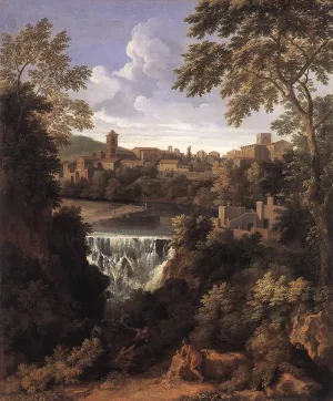 The Falls of Tivoli painting by Gaspard Dughet
