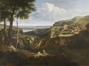 View of the Hermitage of Camaldoli near Frascati by Gaspard Dughet Oil Painting