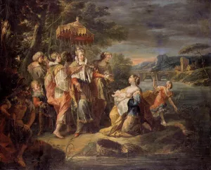 Finding of Moses by Gaspare Diziani Oil Painting