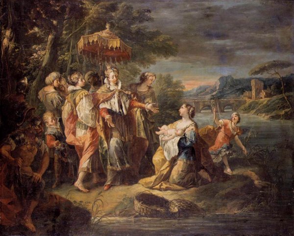 Finding of Moses by Gaspare Diziani - Hand-Painted Oil Painting Reproduction
