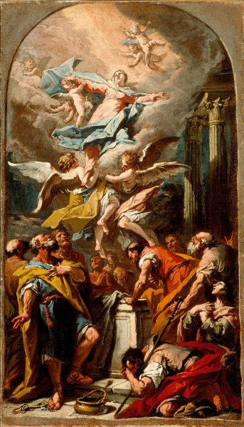 The Assumption of the Virgin  by Gaspare Diziani - Hand-Painted Oil Painting Reproduction