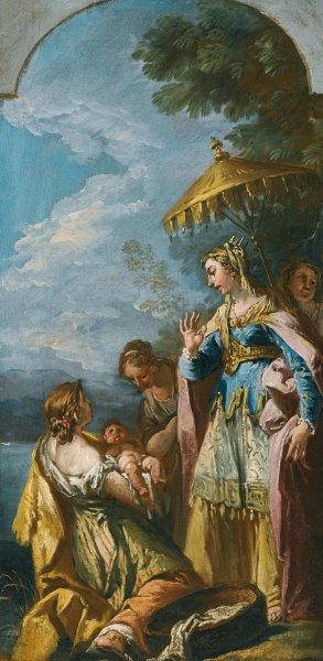 The Finding Of Moses by Gaspare Diziani Oil Painting