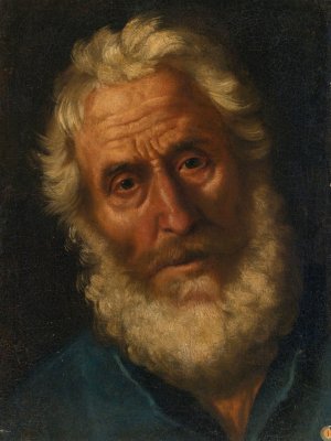 Head Of A Philosopher by Gaspare Traversi Oil Painting