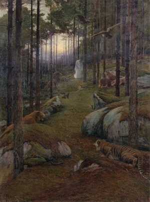 La charmeuse by Gaston Bethune Oil Painting