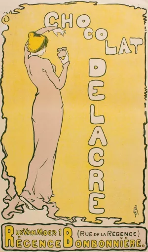 Chocolat Delacre Oil painting by Gaston Bouy