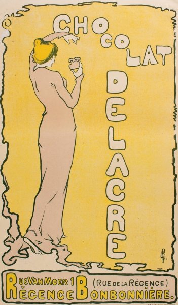 Chocolat Delacre  by Gaston Bouy - Hand-Painted Oil Painting Reproduction