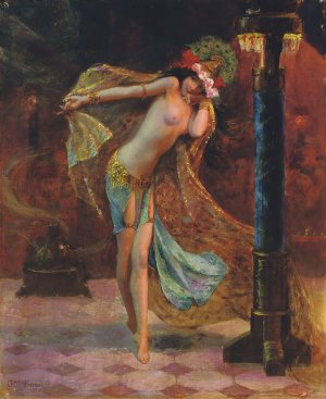Dance Of The Seven Veils by Gaston Bussiere Oil Painting