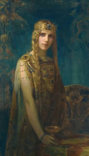 Isolde, The Celt Princess by Gaston Bussiere Oil Painting