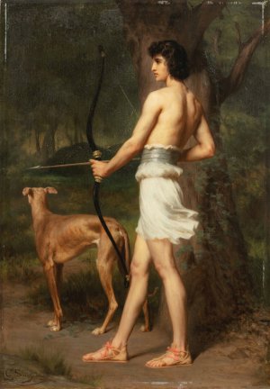 Actaeon by Gaston Casimir Saint-Pierre Oil Painting