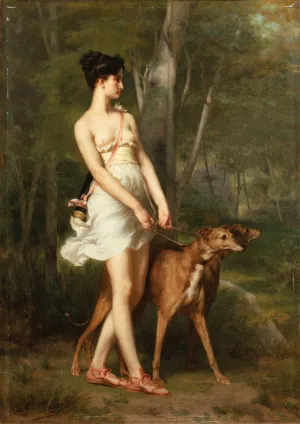Diana by Gaston Casimir Saint-Pierre Oil Painting
