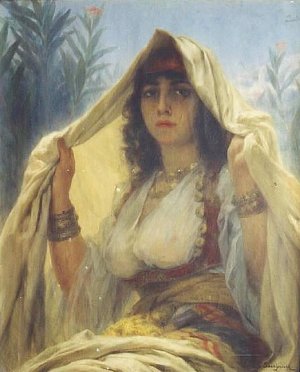 Waiting at Appointment Oil painting by Gaston-Casimir Saint-Pierre