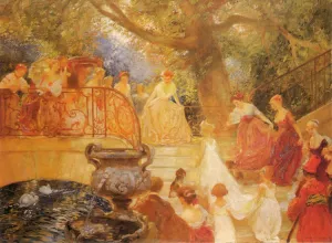 Visit of the Princess Royal by Gaston De Latouche - Oil Painting Reproduction