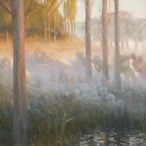 Esprits Nocturnes by Gaston La Touche Oil Painting