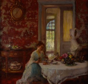 La Salle rouge by Gaston La Touche Oil Painting