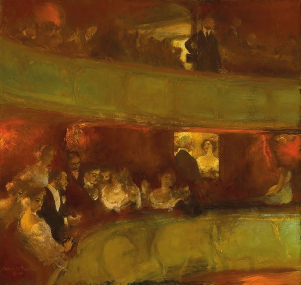 Main Product Photo of L'Entracte - souvenir d'Italie Painting by Gaston La Touche