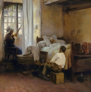 The first born by Gaston La Touche Oil Painting