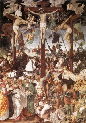 Crucifixion painting by Gaudenzio Ferrari