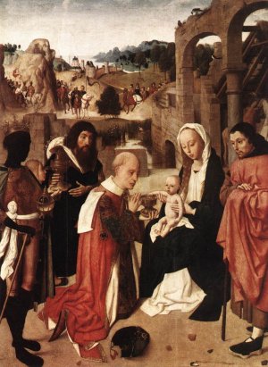 Adoration of the Kings by Geertgen Tot Sint Jans Oil Painting