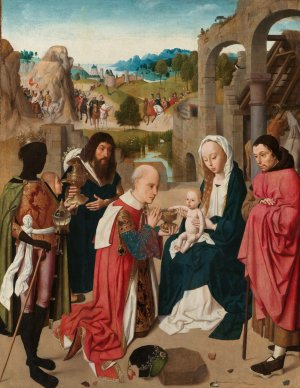 The Adoration of the Magi by Geertgen Tot Sint Jans Oil Painting