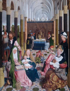 The Holy Kinship Oil painting by Geertgen Tot Sint Jans