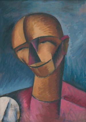 Hlava muza by Gejza Schiller Oil Painting