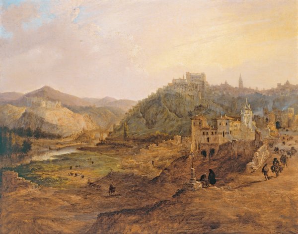 Main Product Photo of General View of Toledo from the Cross of the Canons  Painting by Genaro Perez Villaamil