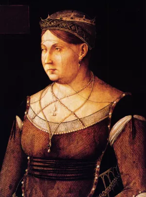 Caterina Cornaro, Queen of Cyprus painting by Gentile Bellini