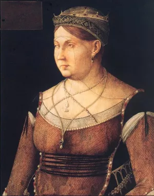 Portrait of Catharina Cornaro, Queen of Cyprus by Gentile Bellini Oil Painting