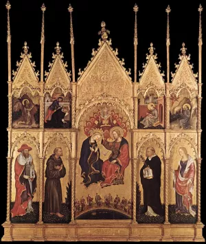 Coronation of the Virgin and Saints by Gentile Da Fabriano Oil Painting