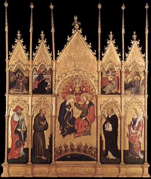 Coronation of the Virgin and Saints by Gentile Da Fabriano - Hand-Painted Oil Painting Reproduction