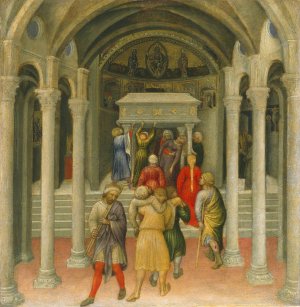 The Crippled and Sick Cured at the Tomb of Saint Nicholas by Gentile Da Fabriano Oil Painting