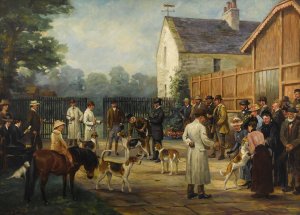 The Puppy Show by Geoffrey Douglas Giles Oil Painting