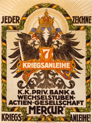Jeder zeichne 7. Kriegsanleihe by Georg Berger Oil Painting