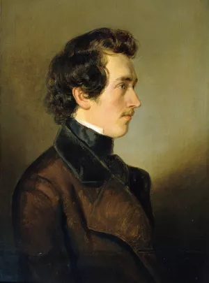 Der Maler Leopold Brunner d. Jungere by Georg Decker Oil Painting