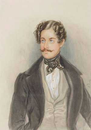 Herrenbildnis by Georg Decker Oil Painting