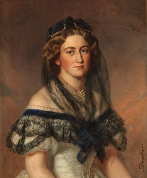 Portrait Of A Lady by Georg Decker Oil Painting