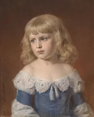 Portrat eines blonden Madchens by Georg Decker Oil Painting