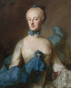 Portrait de Marie-Anne-Josephe de Baviere, margravine de Bade by Georg Desmarees Oil Painting