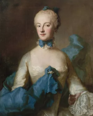 Portrait de Marie-Anne-Josephe de Baviere, margravine de Bade by Georg Desmarees Oil Painting