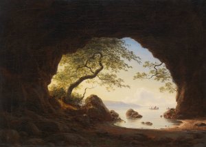 Felsgrotte auf Bornholm by Georg Emil Libert Oil Painting