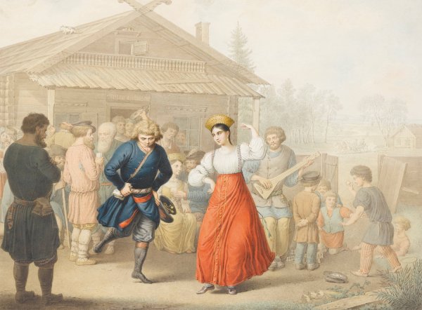 Merry-Making Outside A Tavern by Georg Emmanuel Opitz - Hand-Painted Oil Painting Reproduction