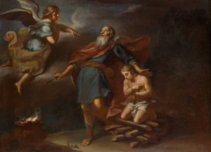 Isaks offrande by Georg Engelhard Schroder Oil Painting