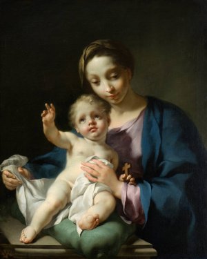Madonna and Child by Georg Engelhard Schroder Oil Painting