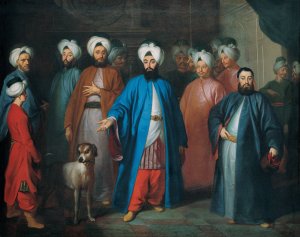 Mehmed Said Efendi and his Retinue by Georg Engelhard Schroder Oil Painting