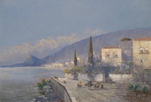 Motiv aus Capri by Georg Fischhof Oil Painting