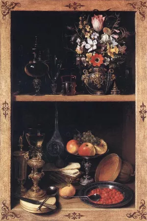 Cupboard by Georg Flegel - Oil Painting Reproduction
