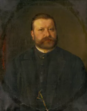 Portrait of a Man Oil painting by Georg Fleischmann